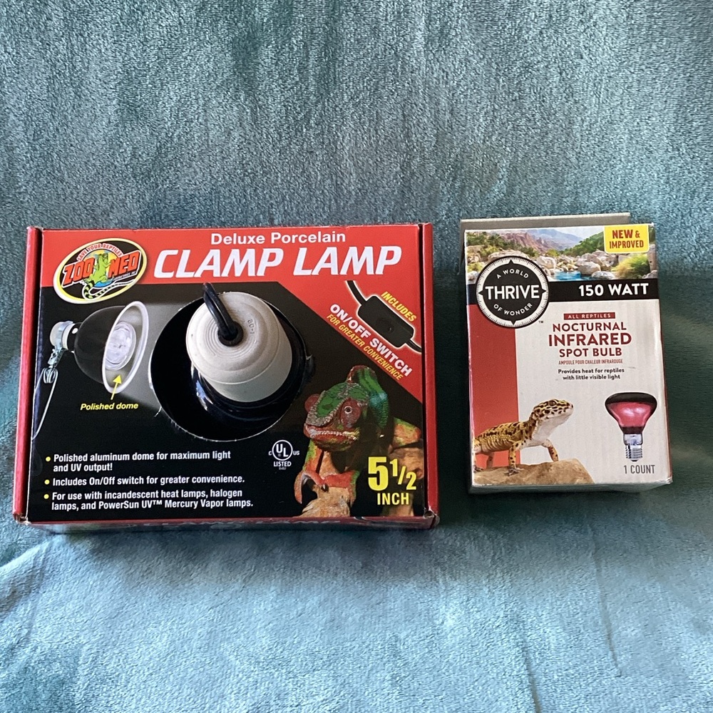 Zoo Med Clamp Lamp and Infrared Spot Bulb